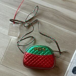 Gucci Red and Green Mini Quilted Bag